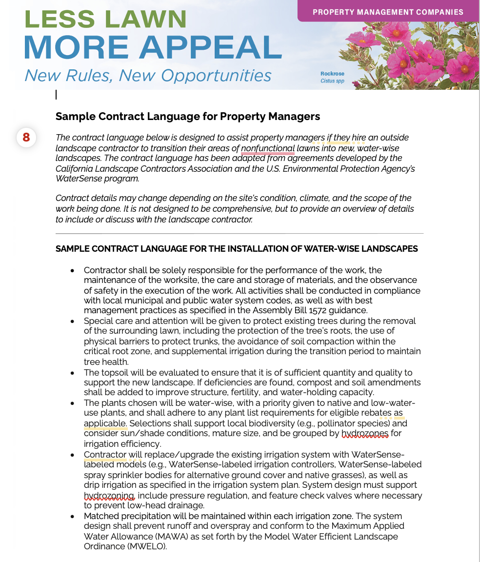 Sample Landscaping Contract Language for Property Managers