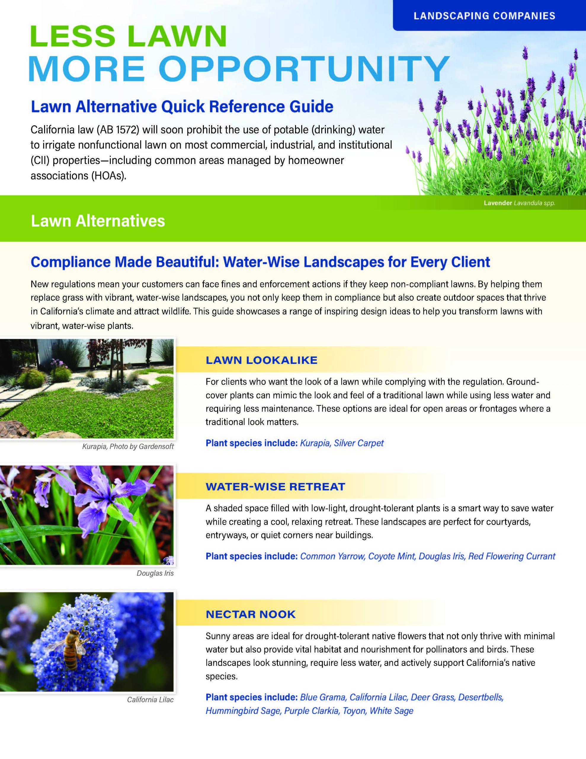 Lawn Alternative Quick Reference Guide